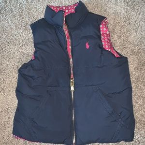 Toddlers girls reversible Ralph Lauren Puffy Vest